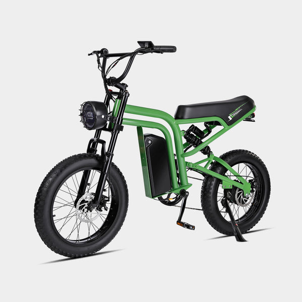 20 Inch Electric Bike Fat Tire 48V Removable Battery ,Electric Bicycle for Adults 5 Speed All-Terrain,Full Suspension E-bike Up To 30 MPH